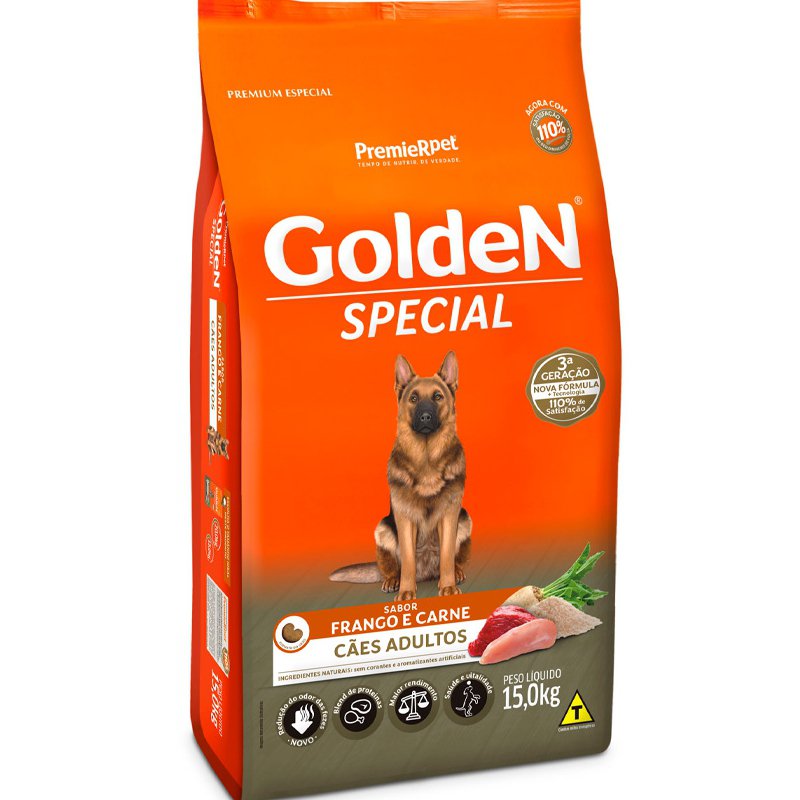 Ração Golden Special para Cães Adultos Sabor Frango e Carne